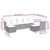 vidaXL 9-tlg. Garten-Sofagarnitur mit Kissen Beige Poly Rattan