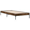 vidaXL Bettgestell R&auml;uchereiche 90x200 cm Holzwerkstoff und Metall