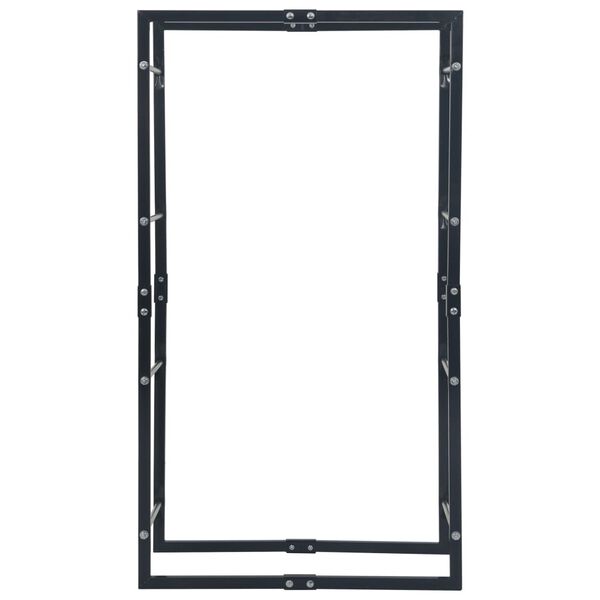 vidaXL Brennholzregal Schwarz 80&times;25&times;150 cm Stahl