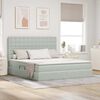 vidaXL Bett mit Stauraum und LED Hellgrau 180 x 200 cm Samt