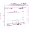 vidaXL TV-Schränk Wandmontiert Altholz 152 x 22 x 113 cm Holzwerkstoff