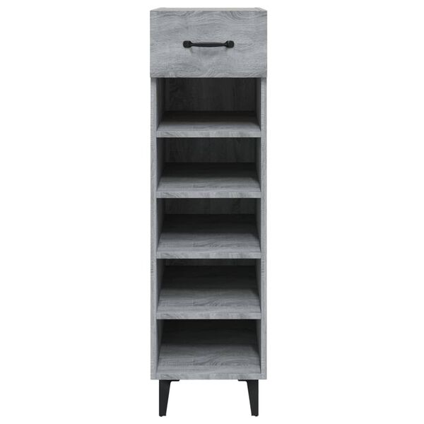 vidaXL Schuhschrank Grau Sonoma 30x35x105 cm Holzwerkstoff