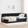 vidaXL Eckbettgestell mit Kopfteil Schwarz 90 x 200 cm Samt