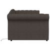 vidaXL Tagesbett mit Matratze USB Dunkelbraun Stoff 90x200 cm
