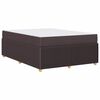 vidaXL Bettgestell mit Matratze Dunkelbraun 140 x 200 cm Stoff
