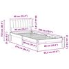 vidaXL Bettgestell Braun und Schwarz 90 x 200 cm Massivholz Kiefer