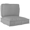 vidaXL Palettenkissenset 2 pcs Grau Oxford-Stoff
