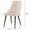 Venture Home Esszimmerst&uuml;hle 2 Stk. Velvet Deluxe Samt Beige Messing