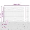 vidaXL Zaun mit Pfosten Grau 1,2 x 100 m Stahl und PVC