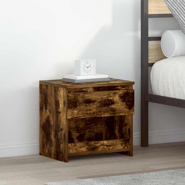 vidaXL Nachttisch R&auml;uchereiche 40x30x39 cm Holzwerkstoff