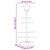 vidaXL Metall Weihnachtsbaum Schwarz 60 cm Pulverbeschichteter Stahl