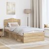 vidaXL Bettrahmen Sonoma-Eiche 90 x 200 cm Massives Kiefernholz