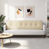 vidaXL R&uuml;cken Kissen Creme 180 x 24 x 50 cm Stoff