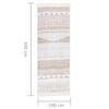 vidaXL Teppich Beige 100x300 cm Baumwolle