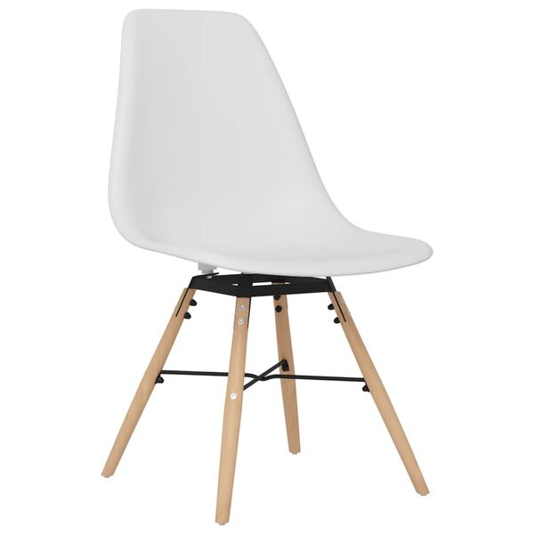 vidaXL Esszimmerst&uuml;hle 6 Stk. Wei&szlig; PP