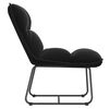 vidaXL Relaxstuhl mit Metallgestell Schwarz Samt