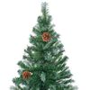 vidaXL K&uuml;nstlicher Weihnachtsbaum mit Beleuchtung Kugeln Zapfen 150 cm