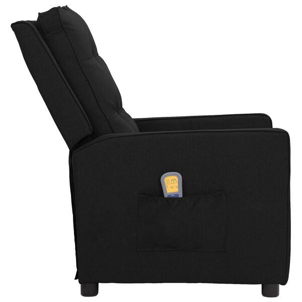 vidaXL Massagesessel Schwarz Stoff