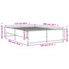 vidaXL Bettgestell Braun Eichen-Optik 120x200 cm Holzwerkstoff Metall