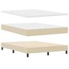 vidaXL Boxspringbett mit Matratze Creme 140 x 200 cm Stoff