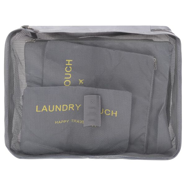 vidaXL 6-tlg. Koffer-Organizer-Set Grau