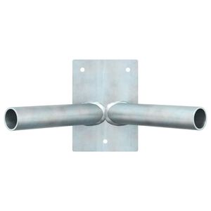 vidaXL Fahnen Pole Holde Silber 11,5 x 7,5 x 0,2 cm Stahl