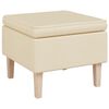 vidaXL Schaukelsessel mit Hocker Creme Stoff