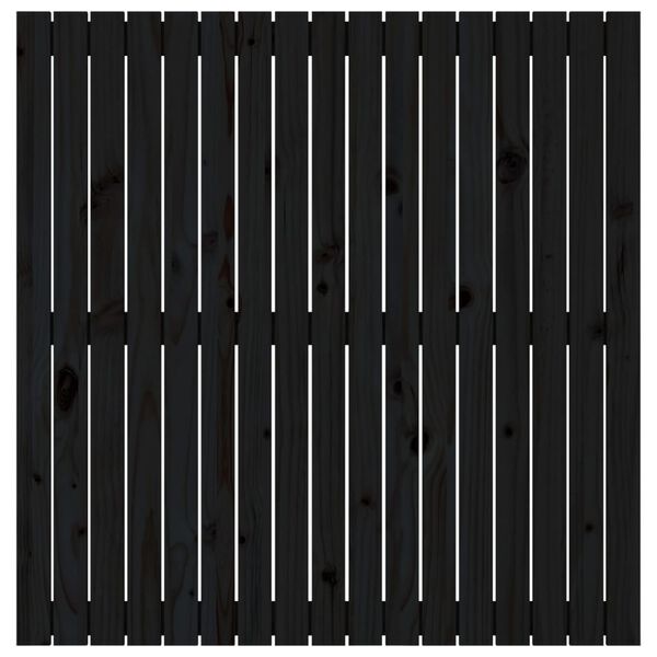 vidaXL Wand-Kopfteil Schwarz 108x3x110 cm Massivholz Kiefer