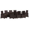 vidaXL Garten Essgruppe 9 stk. Braun und Taupe PP