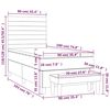 vidaXL Boxspringbett mit Matratze Dunkelbraun 90x190 cm Stoff