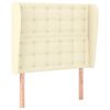 vidaXL Kopfteil mit Ohren Creme 103x23x118/128 cm Kunstleder