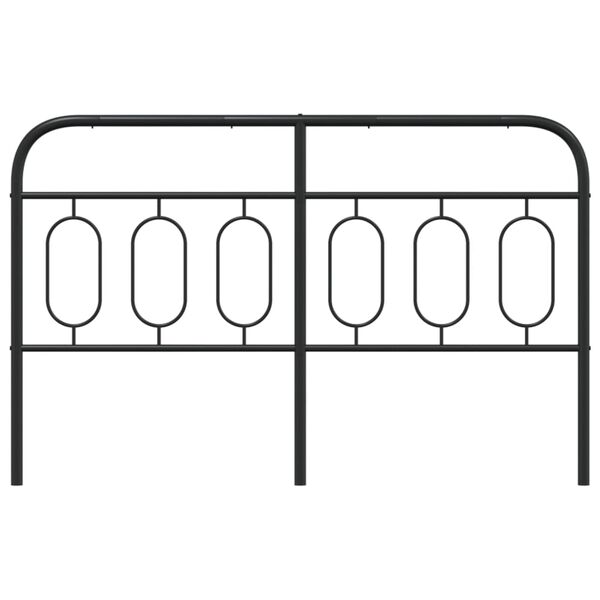 vidaXL Ersatz-Kopfteil Metall Schwarz 137 cm