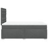 vidaXL Boxspringbett mit Matratze Dunkelgrau 120x190 cm Stoff
