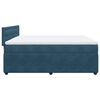 vidaXL Boxspringbett mit Matratze Blau 180x200 cm Samt