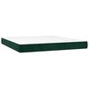 vidaXL Boxspringbett mit Matratze Dunkelgr&uuml;n 160x200 cm Samt