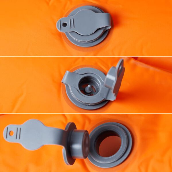 vidaXL Selbstaufblasende Isomatte mit Kissen Orange