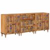 vidaXL Sideboard 3 stk. 60 x 33,5 x 75 cm Massivholz Mango Natur