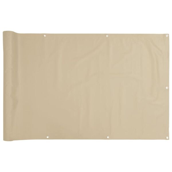 vidaXL Balkon-Sichtschutz Beige 120x300 cm Oxford-Gewebe