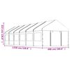 vidaXL Pavillon mit Dach Wei&szlig; 13,38x4,08x3,22 m Polyethylen