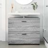 vidaXL Badezimmerschrank mit Speicher Graues Sonoma 76,5 x 35 x 64 cm