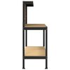 vidaXL Werkb&auml;nke mit Regal Schwarz 114 x 54 x 145 cm Holzwerkstoff
