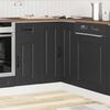 vidaXL K&uuml;chen-Eckunterschrank Kalmar Schwarz Holzwerkstoff