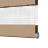 vidaXL Doppelrollo Sandbraun 95x230 cm Stoffbreite 90,9 cm Polyester