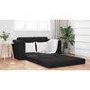 vidaXL Schlafsofa 60cm Schwarz Samt