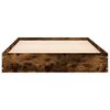 vidaXL Bettgestell ohne Matratze R&auml;uchereiche 75x190 cm Holzwerkstoff