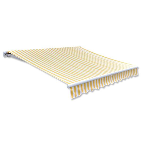 vidaXL Gelenkarmmarkise 300 cm Gelb & Wei&szlig;