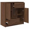 vidaXL Sideboard mit Schubladen und T&uuml;ren Braun Eichen-Optik