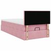 vidaXL Ottoman-Bett mit Matratze Rosa 90x190 cm Samt
