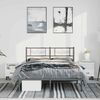 vidaXL Bettgestell mit Kopfteil Metall Schwarz 135x190 cm