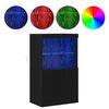 vidaXL LED-Sideboard Schwarz 60 x 37 x 100 cm Holzwerkstoff